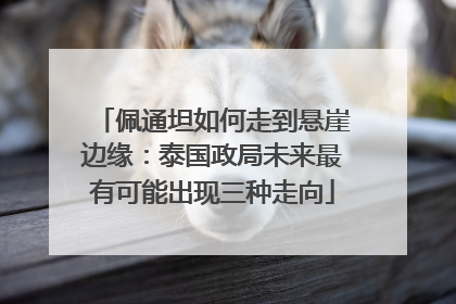 佩通坦如何走到悬崖边缘：泰国政局未来最有可能出现三种走向